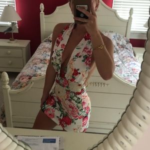 Floral vacation mini dress